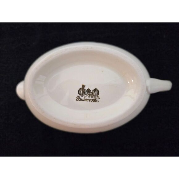 Vintage Russell Wright Steubenville Floral Print Gravy Boat Preowned - Picture 6 of 6